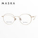 韩国MASKA眼镜框男女纯钛超轻金丝圆框全框潮流小脸眼镜架R BURT2