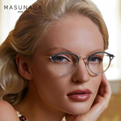 日本Masunaga增永眼镜框男女款 超轻纯钛时尚 46mm小框眼镜架INGRID