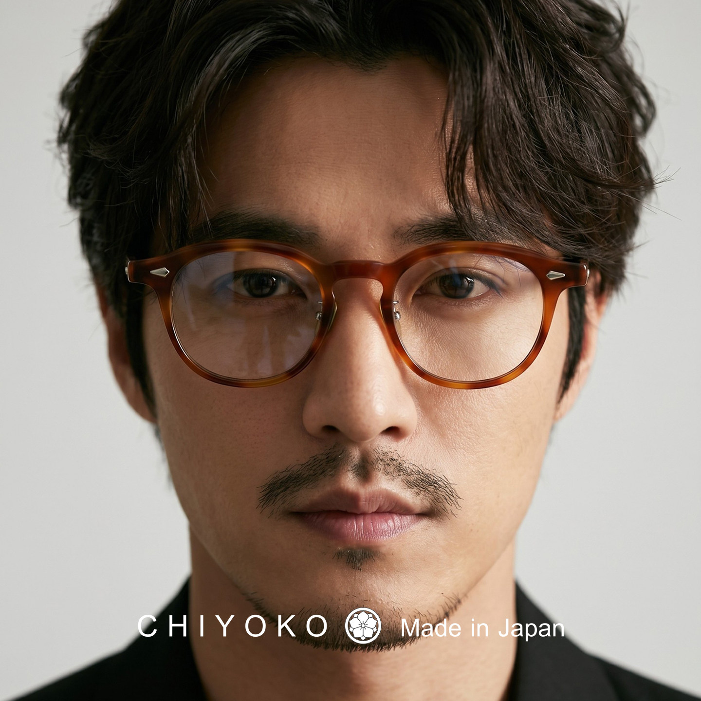 日本限量Chiyoko眼镜框手工板材复古男女全框近视大脸眼镜架8304