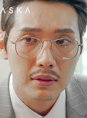 韩国MASKA眼镜框宋智孝刘宪华同款飞行员纯钛超轻银色眼镜架DENIZ