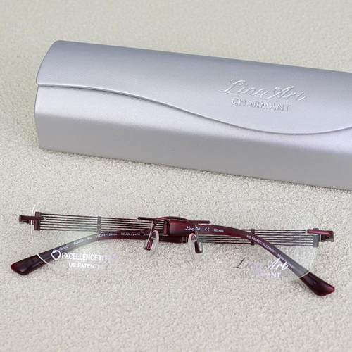 日本夏蒙眼镜框水晶线钛超轻无框