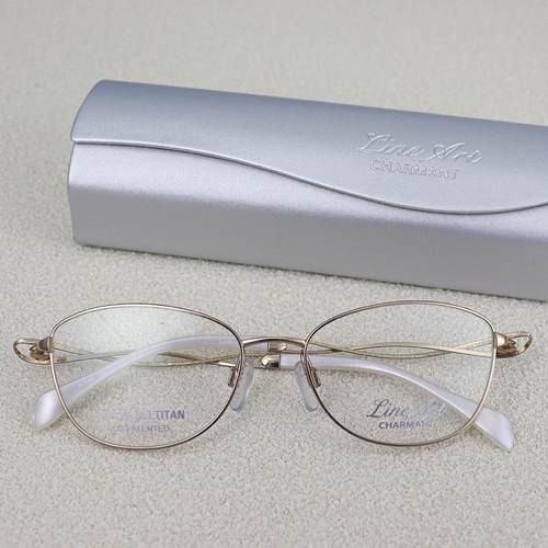 日本夏蒙眼镜框超轻线钛金丝全框