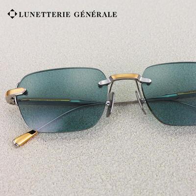 Lunetterie墨镜18K金镀金无框