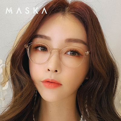 韩国MASKA透明色全框板材眼镜架