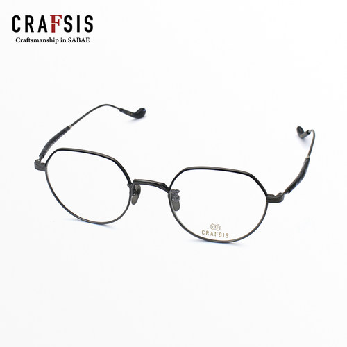 CRAFSIS日本鲭江手工银色钛眼镜