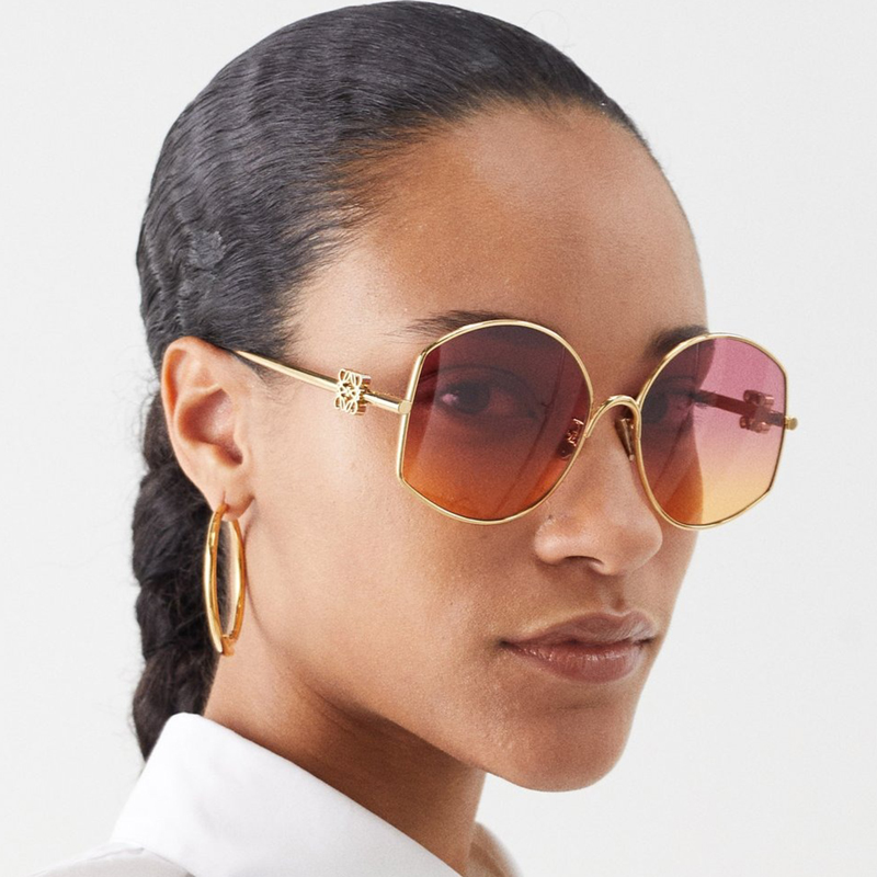 LOEWE/罗意威时尚渐变色大框墨镜