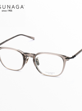 日本Masunaga增永眼镜框男女纯钛超轻透明小脸高度数眼镜架GMS829