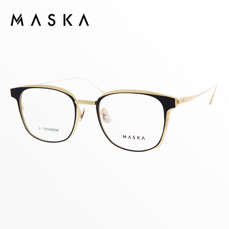 韩国MASKA全框纯钛金边男眼镜框