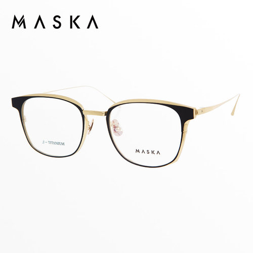 韩国MASKA全框纯钛金边男眼镜框