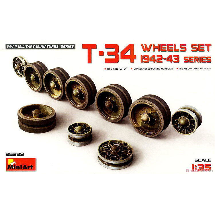 MiniArt Model 35239 1/35 Soviet Union T-34 Tank Matching Wheel set 1942-43in the Play mode/Anime/Periphery/cos/Board games , Professional model aircraft/Travel mode/Military model/UAV , Military weapons model  category - from Buy2taobao.com to provide professional Taobao agent buy service