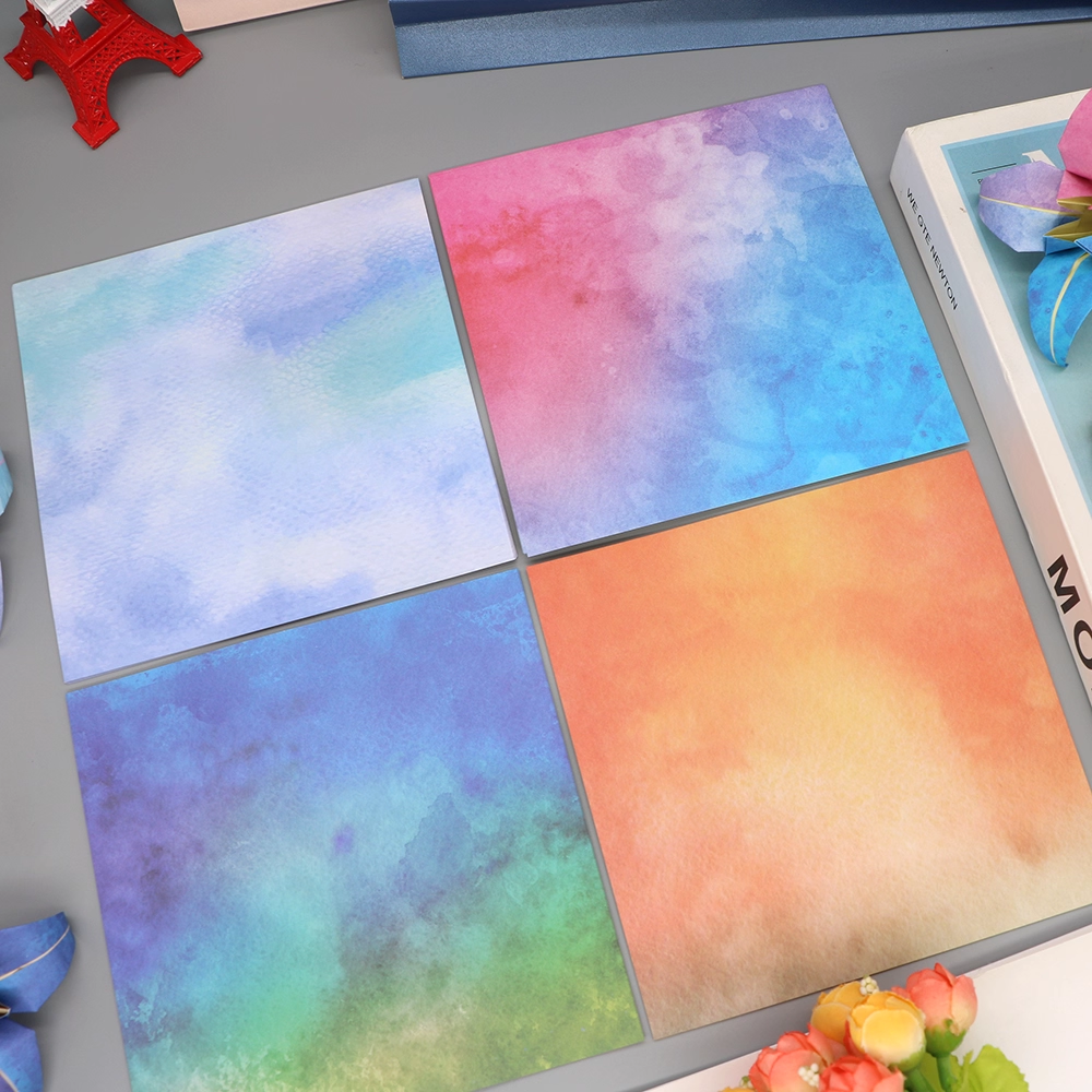 彩色渐变折纸波浪渐变纸单面正方形15厘米儿童彩纸叠千纸鹤爱心纸