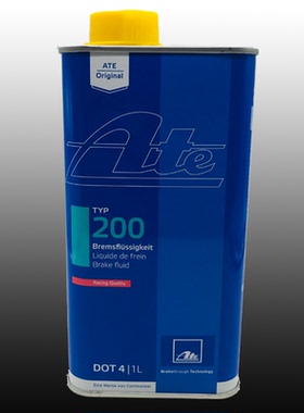 德国原装ATE刹车油DOT4 TYP200 高性能280℃高沸点 1升