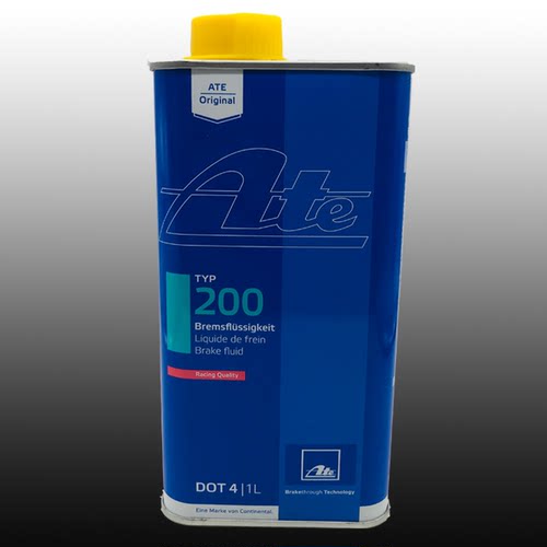 德国原装ATE刹车油DOT4 TYP200 高性能280℃高沸点 1升
