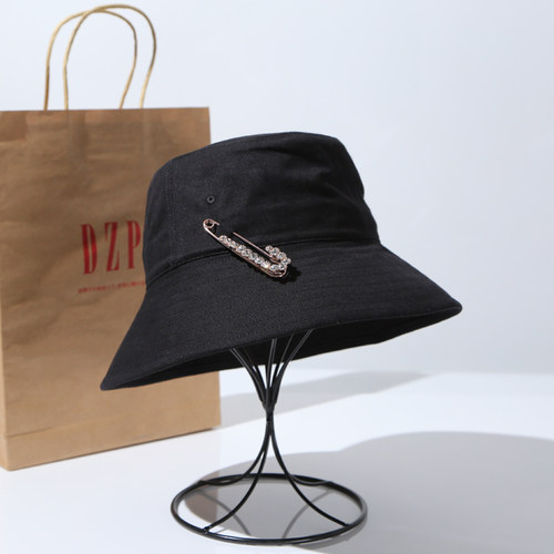 韩版夏季大檐纯棉黑色防晒帽渔夫帽子女大头围遮阳百搭盆帽春秋潮