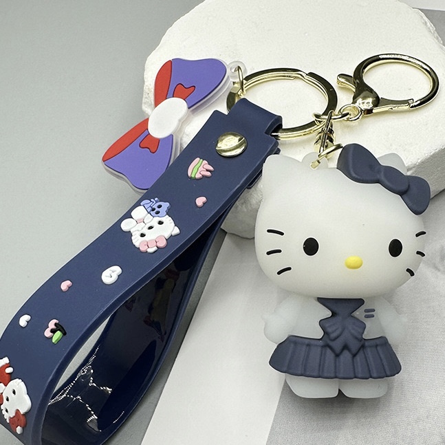 日本jk制服hello kitty包包挂件KT猫钥匙扣女汽车钥匙链挂饰礼物