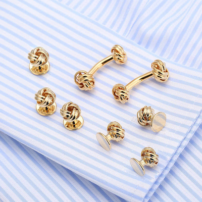 礼服环保麻花金色镂空法式风纽扣