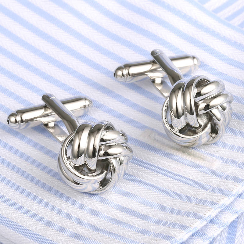 银色麻花男士礼服纽扣现货供应