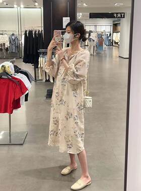 海德妈咪孕妇装夏度假棉麻风温柔清冷小清新奶油风显瘦中长连衣裙