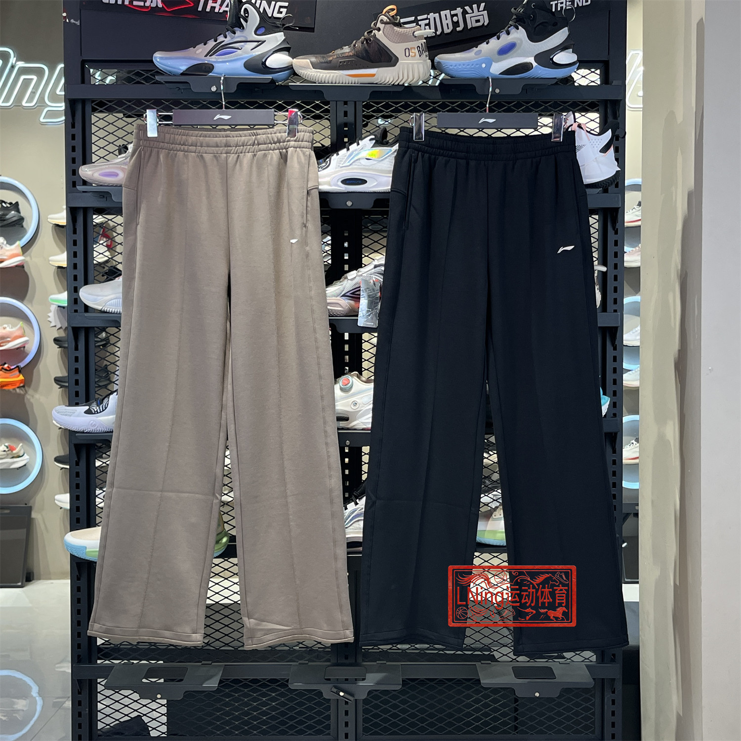 李宁女子运动裤2026夏季新款健身系列直筒百搭舒适卫裤AKLW214