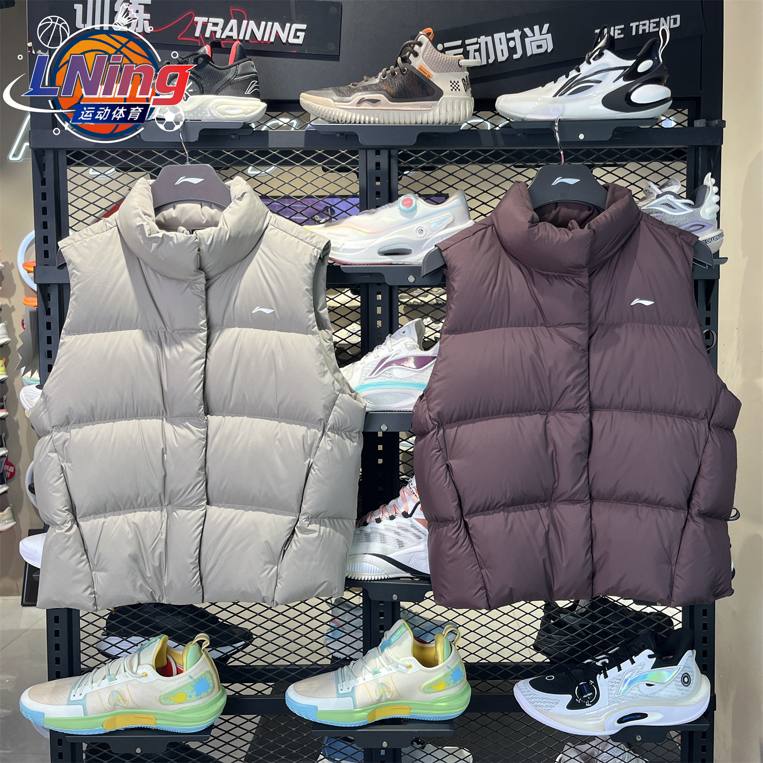 李宁2025年冬季新款羽绒马甲