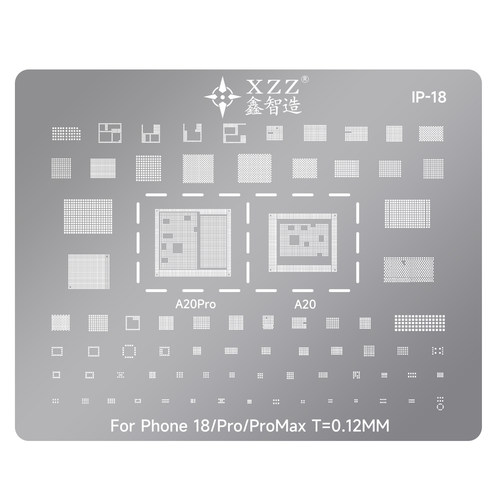 适用于IP苹果iPhone18Pro/ProMax/Duo/A20Pro/CPU综合植锡网钢网