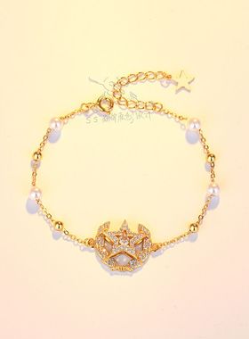 纯银S925异地军之恋领花五角星手链项链兵哥送女友军嫂饰品礼物