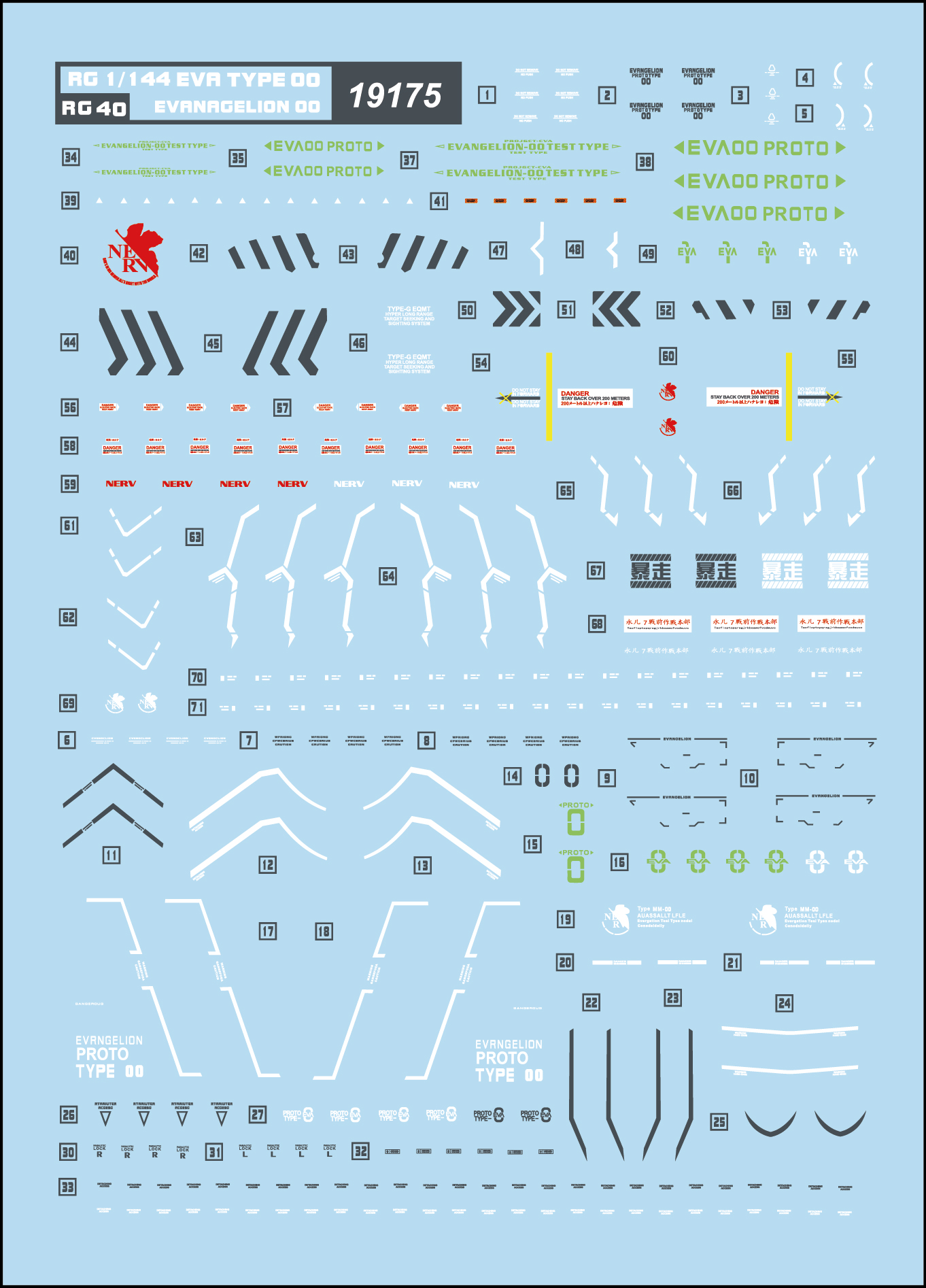 中环水贴19175零号机纸模型