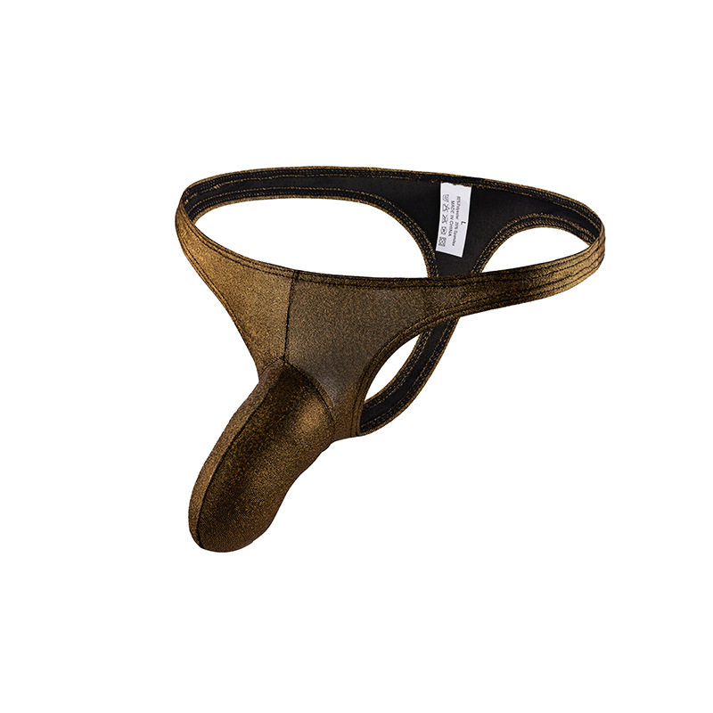 内裤男丁字裤仿皮亮片鹰嘴设计男T字裤 后空纯色青年时尚短裤衩潮,女士内衣/男士内衣/家居服,男丁字裤,淘宝优惠券,粉丝福利购,淘宝优惠卷