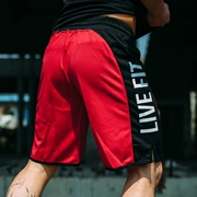 LIVEFIT quần short thể thao mùa hè chạy thể dục đào tạo đàn hồi nhanh khô lỏng kích thước lớn bóng rổ nam năm quần - Quần thể thao