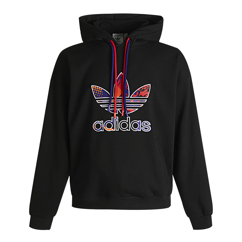阿迪达斯三叶草卫衣男2021秋季cny新年款运动服连帽套头衫gp1865