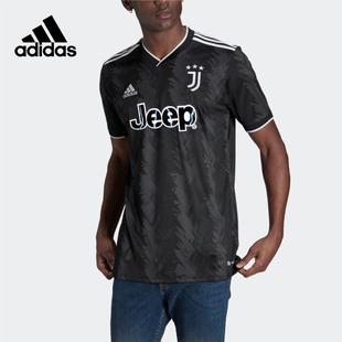 新款 透气宽松足球运动短袖 2023夏季 Adidas阿迪达斯男装 T恤HD2015