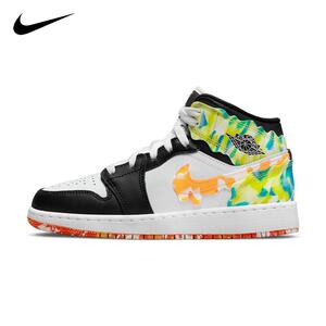 Nike耐克女大童鞋2023新款AIR JORDAN 1 AJ1运动休闲鞋DJ6563-038