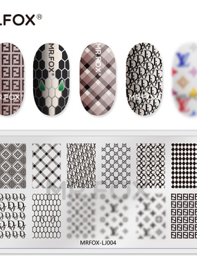 Mr.Fox狐狸先生高品质美甲印花板套装网红印章印花油转印全套工具
