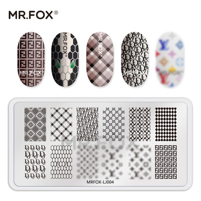 狐狸先生中国美甲印花板