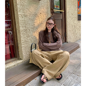 新款 tingtings 女秋季 复古设计感镂空羊毛针织衫 毛衣 秋日胶卷