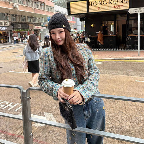 重工金丝编织小香风外套女上衣