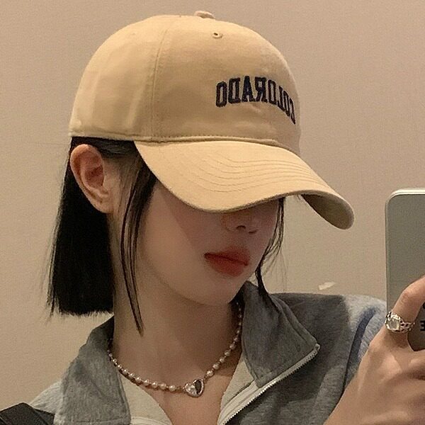 冬季磨毛大檐显脸小棒球帽女
