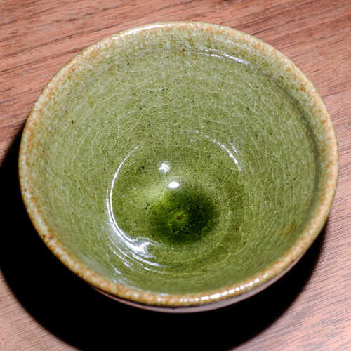 半天窟龙窑柴烧建盏龙窑柴烧主人杯纯手工束口茶盏建窑盏杯帝王绿