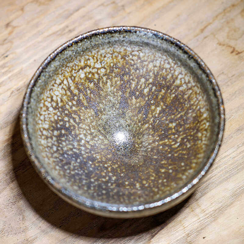 印山龙窑柴烧建盏银毫茶杯主人杯建盏品茗杯纯手工茶盏铁胎茶具