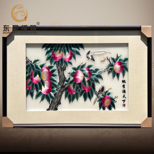 苏州4丝成品桃李满天下送老师教师节特色挂画非遗手工刺绣苏绣画