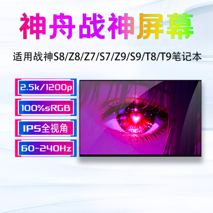 神舟战神S8 Z7 Z8 S7 T8 G8 CA/TA/DA5/7NP/B/S D6 R57笔记本屏幕