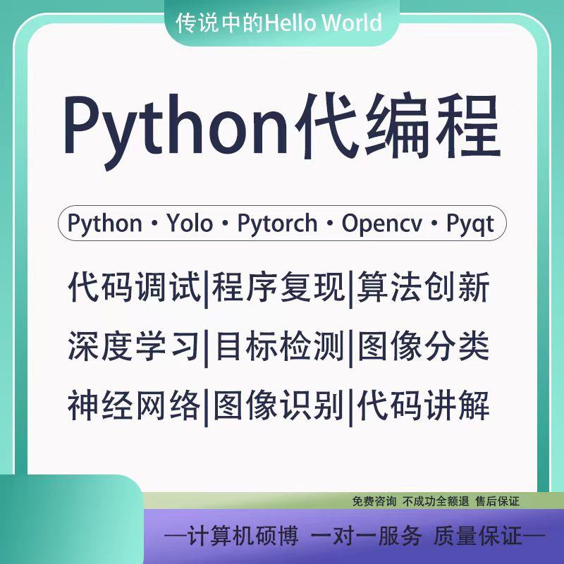 python代码编程软件小程序项目深度学习调试复现改进神经网络pyqt