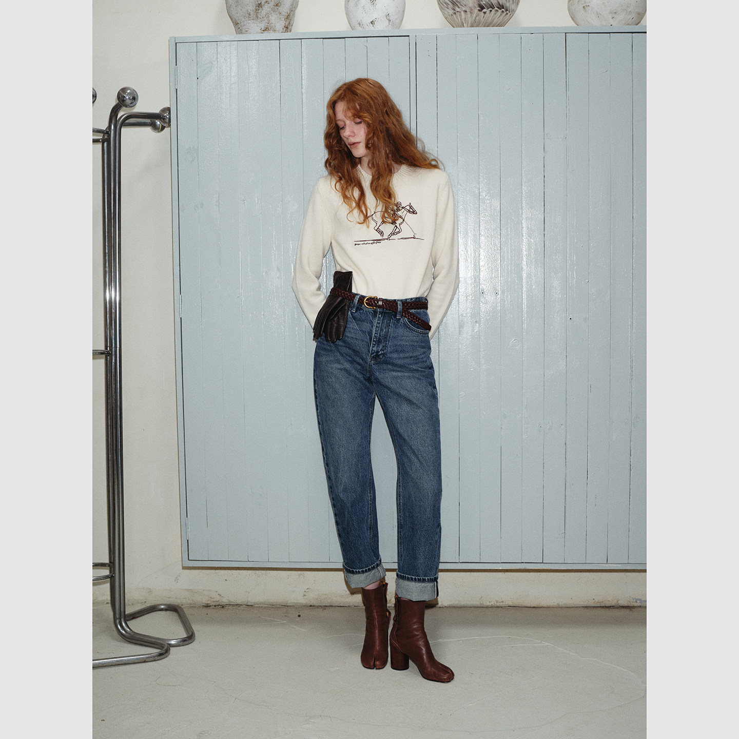 TOP家 时髦常青裤 法式复古水洗做旧直筒百搭显瘦斜纹牛仔裤,女装/女士精品,牛仔裤,淘宝优惠券,粉丝福利购,淘宝优惠卷