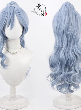 【青阁】虚拟主播Yano Kuromu 夜乃cos假发仿真头皮分体马尾卷