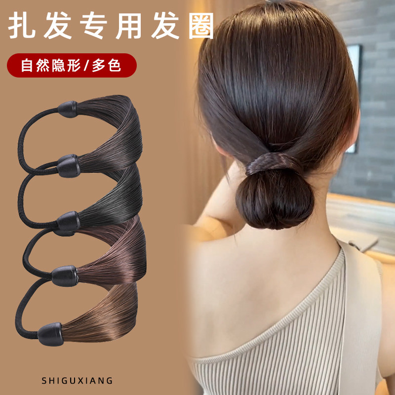假发发圈扎头绳2025新款高端橡皮筋女扎头发马尾发绳成人饰品头饰图片