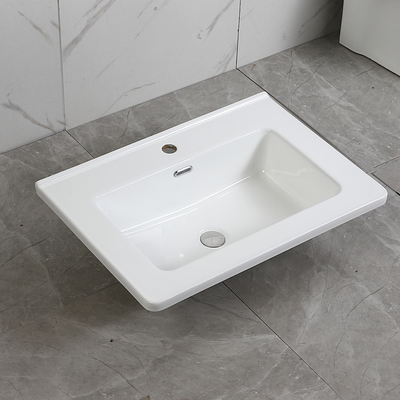 浴室柜陶瓷洗手柜盆长100/90/80/70/60cm方形洗漱台盆50CM宽水槽