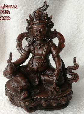 尼泊尔纯铜小佛像黄财神臧巴拉