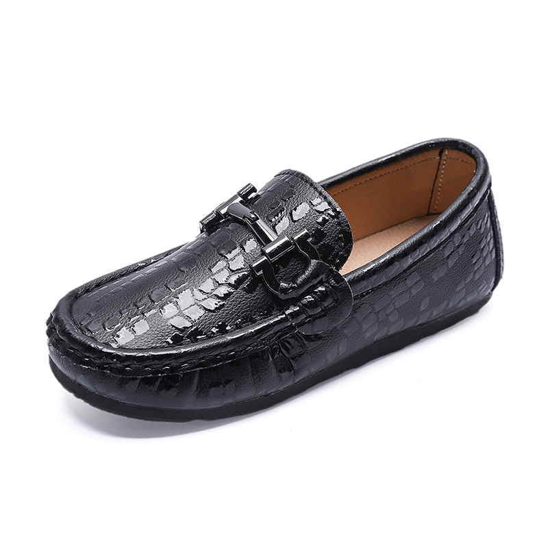 男童小皮鞋真皮春秋款儿童豆豆鞋