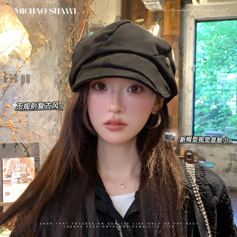 帽子贝雷帽女款2025新款渔夫帽