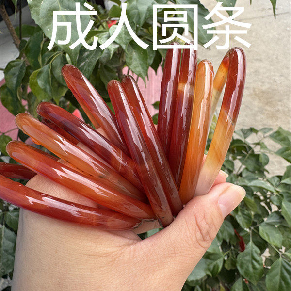 包邮/细圆条美人条天然中国红色玛瑙玉髓手环卡6手镯535556585961